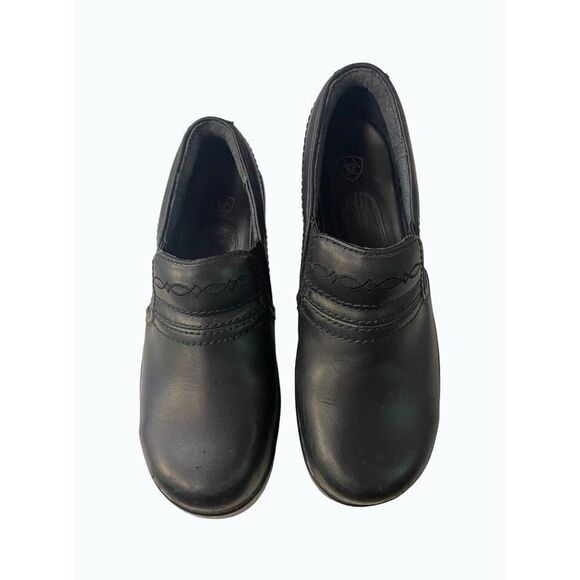 Ariat Women's Safety  Work Clogs Black Leather Composite Toe 9 C wide - Picture 1 of 7